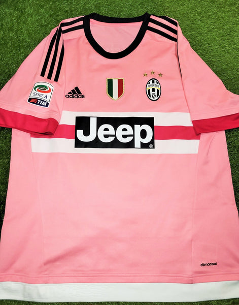 Pogba Juventus 2015 2016 Away Pink Drake Jersey Shirt Maglia Maillot XL SKU# S12846 foreversoccerjerseys