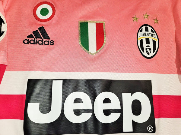 Pogba Juventus 2015 2016 Away Pink Drake UEFA Jersey Shirt Maglia Maillot M SKU# S12846 foreversoccerjerseys