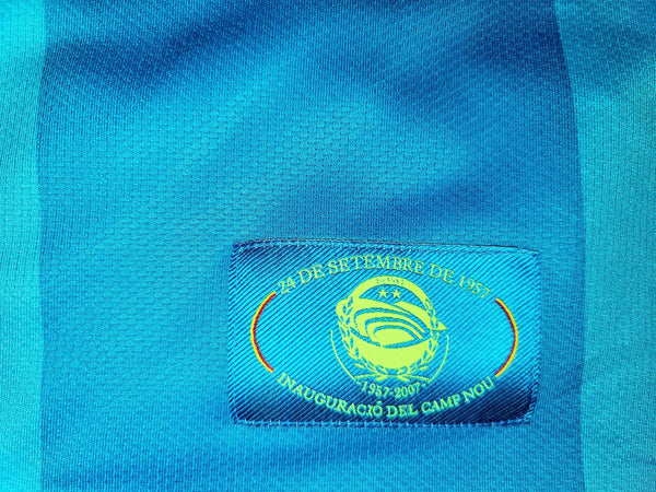Puyol Barcelona Anniversary Blue 2007 2008 Jersey Shirt Camiseta Maglia L SKU# 244534-414 foreversoccerjerseys