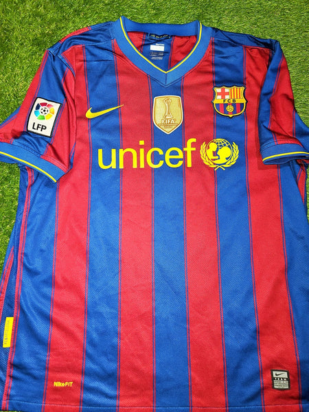 Puyol Barcelona Nike Home 2009 2010 Jersey Shirt Camiseta L SKU# 343808-496 foreversoccerjerseys