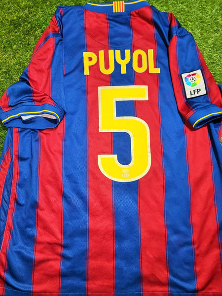 Puyol Barcelona Nike Home 2009 2010 Jersey Shirt Camiseta L SKU# 343808-496 foreversoccerjerseys