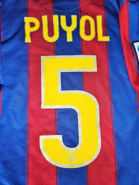 Puyol Barcelona Nike Home 2009 2010 Jersey Shirt Camiseta L SKU# 343808-496 foreversoccerjerseys