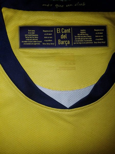 Puyol Barcelona TREBLE 2008 2009 Yellow Jersey Shirt Camiseta XL 286787-760 foreversoccerjerseys