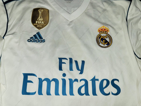 Ramos Real Madrid 2017 2018 UEFA Long Sleeve Soccer Jersey Shirt L SKU# B31106 Adidas