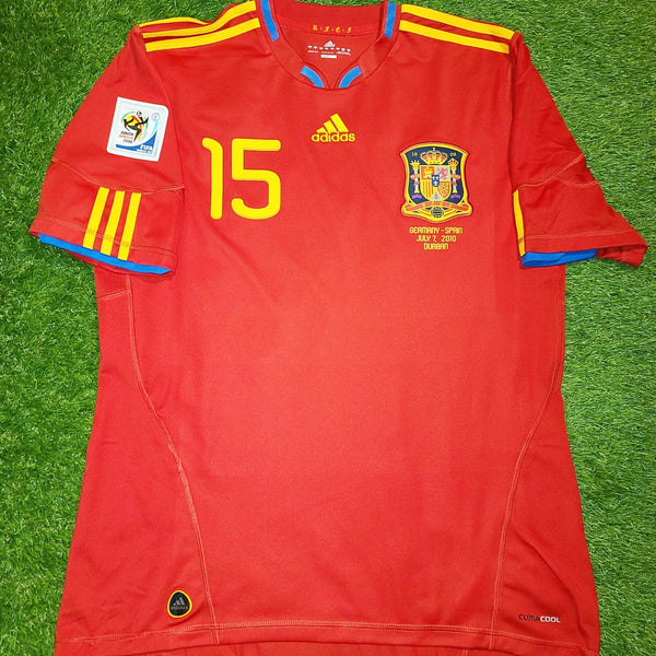 Ramos Spain 2010 WORLD CUP SEMI FINAL Jersey Espana Camiseta Trikot Shirt L SKU# P47902 foreversoccerjerseys