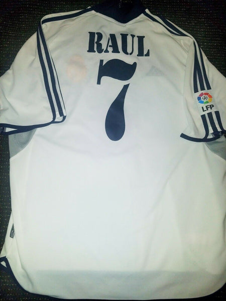 Raul Real Madrid 2000 2001 Jersey Shirt Maillot Camiseta XL - foreversoccerjerseys