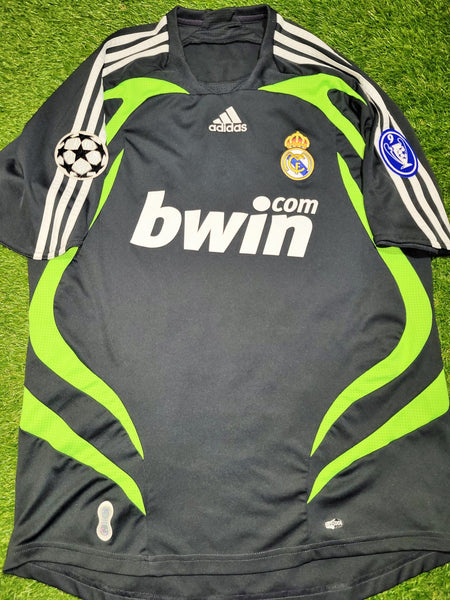 Raul Real Madrid 2007 2008 UEFA Third Soccer Jersey Shirt M SKU# 697225 Adidas