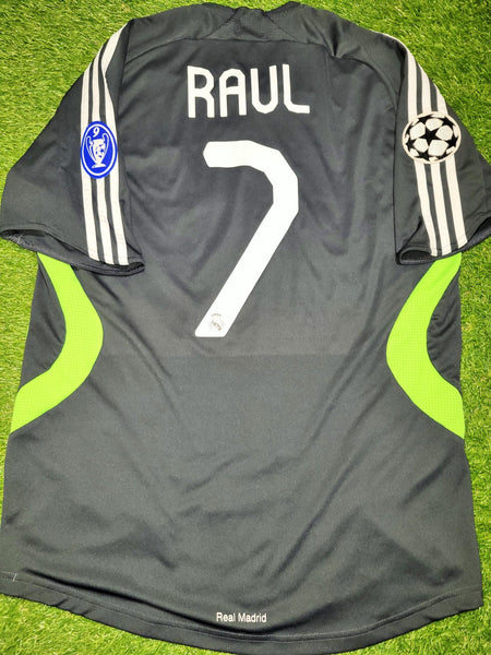 Raul Real Madrid 2007 2008 UEFA Third Soccer Jersey Shirt M SKU# 697225 Adidas