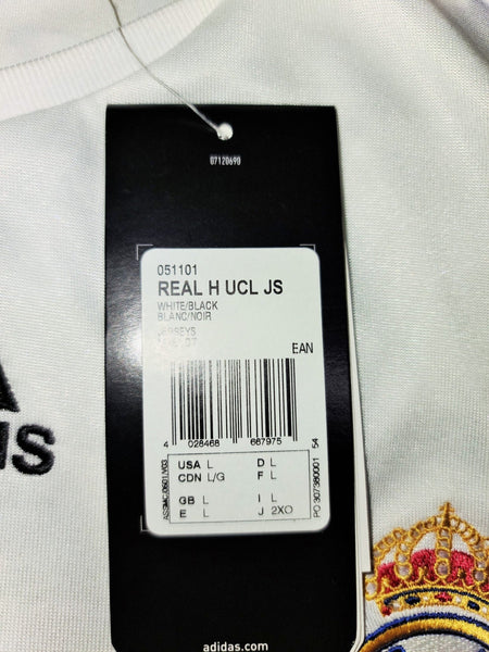 Raul Real Madrid 2008 2009 UEFA Home Jersey Shirt Camiseta Maglia L BNWT SKU# 051101 AZB001 foreversoccerjerseys