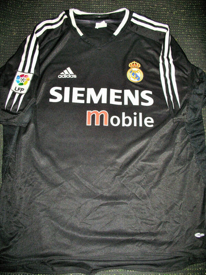 Raul Real Madrid Black 2004 2005 Jersey Camiseta Trikot Shirt L - foreversoccerjerseys