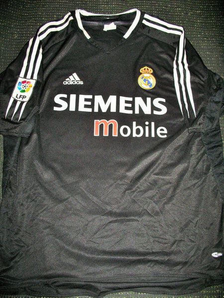 Raul Real Madrid Black 2004 2005 Jersey Camiseta Trikot Shirt L - foreversoccerjerseys