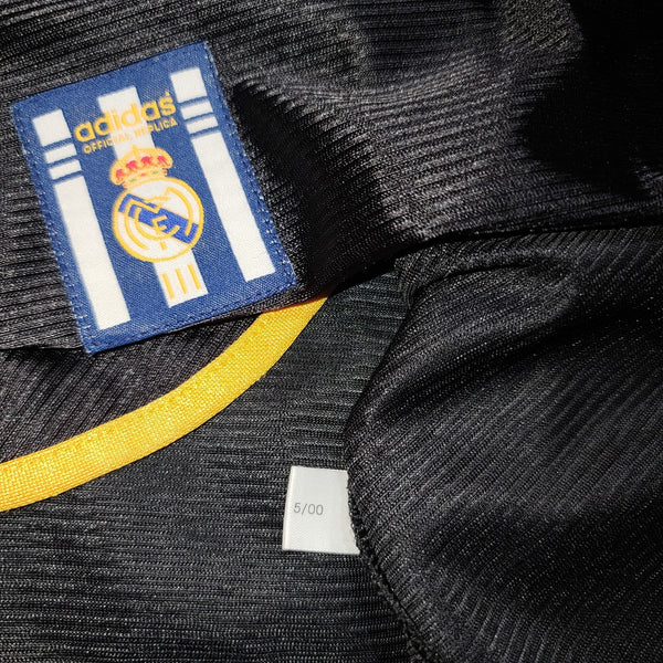 Raul Real Madrid Black Away UEFA FINAL 1999 2000 Jersey Shirt Camiseta Maglia L foreversoccerjerseys