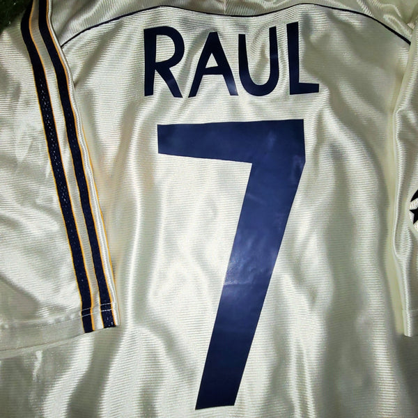 Raul Real Madrid Home 1998 1999 INTERCONTINENTAL CUP Jersey Shirt Camiseta XL foreversoccerjerseys