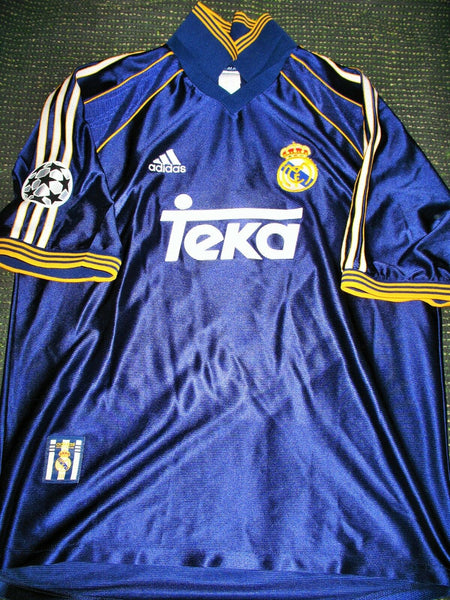Raul Real Madrid Jersey 1998 1999 UEFA Shirt Camiseta Maglia L - foreversoccerjerseys
