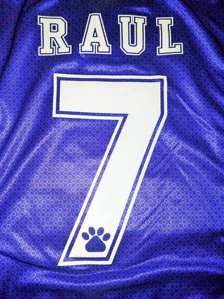 Raul Real Madrid Kelme 1997 1998 Away Purple Jersey Camiseta Trikot Shirt M foreversoccerjerseys