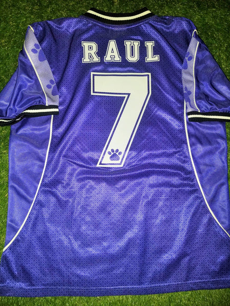 Raul Real Madrid Kelme 1997 1998 Away Purple Jersey Camiseta Trikot Shirt M foreversoccerjerseys