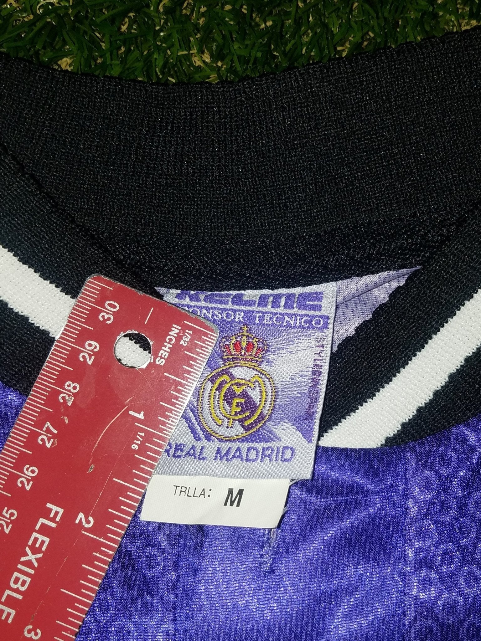 Raul Real Madrid Kelme 1997 1998 Away Purple Jersey Camiseta Trikot Shirt M foreversoccerjerseys