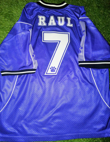 Raul Real Madrid Kelme 1997 1998 Away Purple Jersey Camiseta Trikot Shirt XL foreversoccerjerseys
