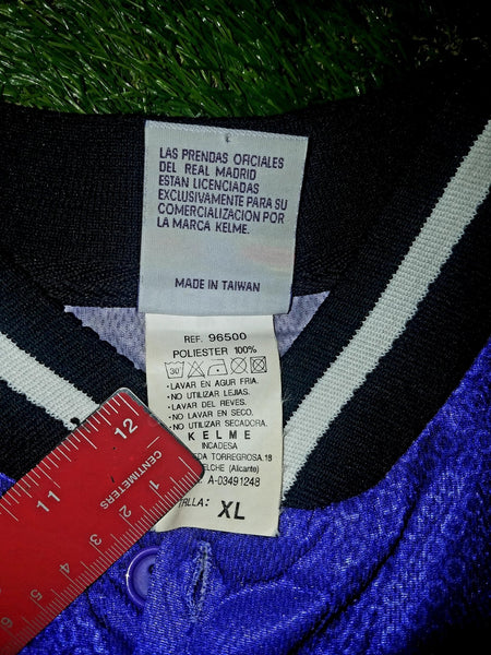 Raul Real Madrid Kelme 1997 1998 Away Purple Jersey Camiseta Trikot Shirt XL foreversoccerjerseys