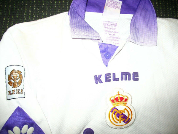 Raul Real Madrid Kelme 1997 1998 Jersey Camiseta Trikot Shirt L - foreversoccerjerseys