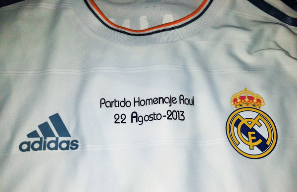 Raul Real Madrid MATCH ISSUED 2013 2014 Jersey Camiseta Shirt L SKU# Z29369 foreversoccerjerseys