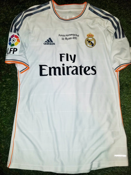 Raul Real Madrid MATCH ISSUED 2013 2014 Jersey Camiseta Shirt L SKU# Z29369 foreversoccerjerseys
