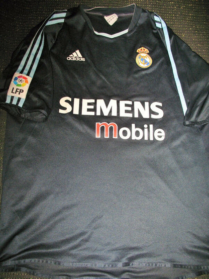 Raul Real Madrid Navy Jersey 2003 2004 Camiseta Trikot Maglia Shirt L - foreversoccerjerseys