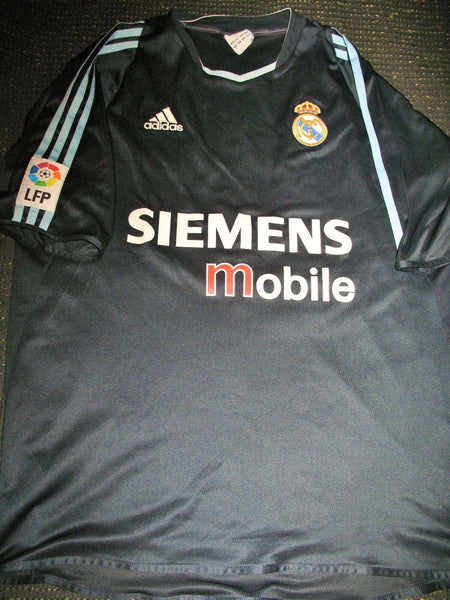 Raul Real Madrid Navy Jersey 2003 2004 Camiseta Trikot Maglia Shirt L - foreversoccerjerseys