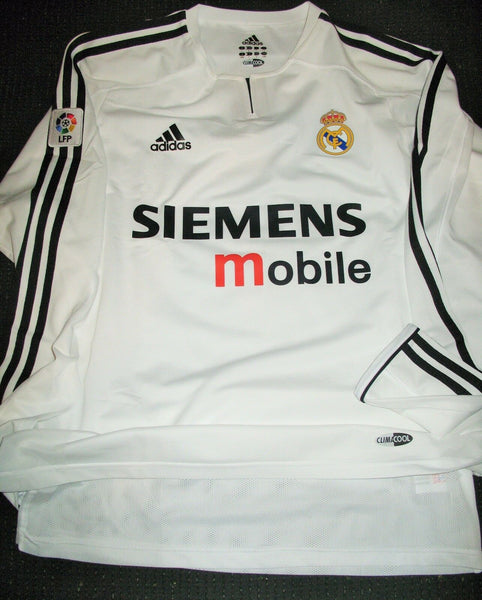 Raul Real Madrid Player Issue 2003 2004 Long Sleeve Jersey Camiseta Shirt - foreversoccerjerseys