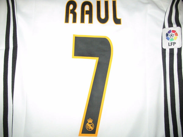 Raul Real Madrid Player Issue 2003 2004 Long Sleeve Jersey Camiseta Shirt - foreversoccerjerseys