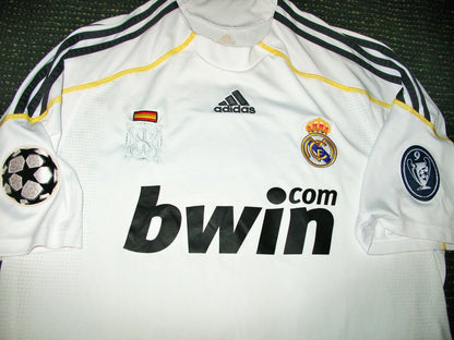 Raul Real Madrid UEFA 2009 2010 Jersey Shirt Camiseta Trikot L - foreversoccerjerseys