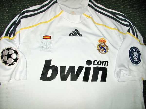 Raul Real Madrid UEFA 2009 2010 Jersey Shirt Camiseta Trikot L - foreversoccerjerseys
