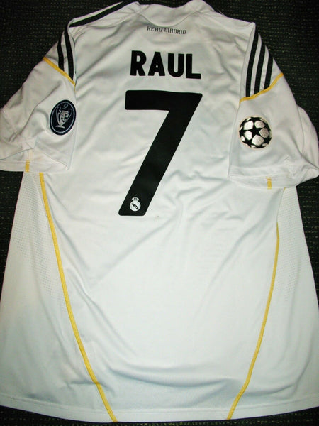 Raul Real Madrid UEFA 2009 2010 Jersey Shirt Camiseta Trikot L - foreversoccerjerseys