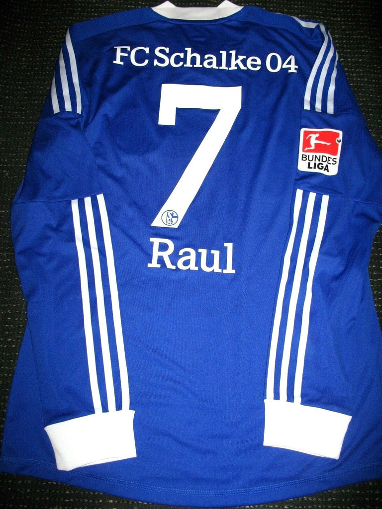 Raul Schalke 04 2011 2012 LAST MATCH PLAYER ISSUE Jersey Shirt Camiseta L - foreversoccerjerseys