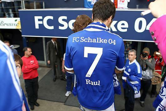 Raul Schalke 04 2011 2012 LAST MATCH PLAYER ISSUE Jersey Shirt Camiseta L - foreversoccerjerseys