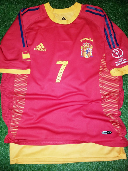 Raul Spain 2002 WORLD CUP PLAYER ISSUE Jersey Shirt Camiseta Espana M foreversoccerjerseys