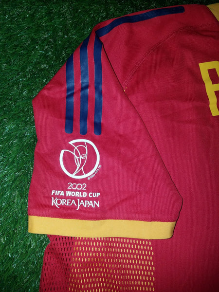 Raul Spain 2002 WORLD CUP PLAYER ISSUE Jersey Shirt Camiseta Espana M foreversoccerjerseys