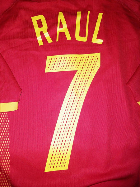 Raul Spain 2002 WORLD CUP PLAYER ISSUE Jersey Shirt Camiseta Espana M foreversoccerjerseys