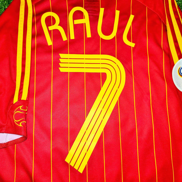 Raul Spain 2006 WORLD CUP Jersey Shirt Maillot Camiseta L SKU# 740144 foreversoccerjerseys