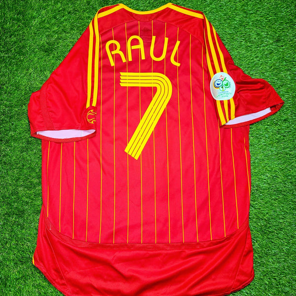 Raul Spain 2006 WORLD CUP Jersey Shirt Maillot Camiseta L SKU# 740144 foreversoccerjerseys