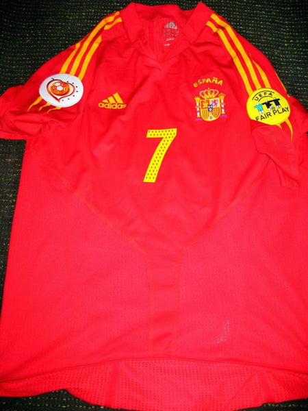 Raul Spain PLAYER ISSUE 2004 EURO Jersey Camiseta Espana Shirt Trikot L - foreversoccerjerseys