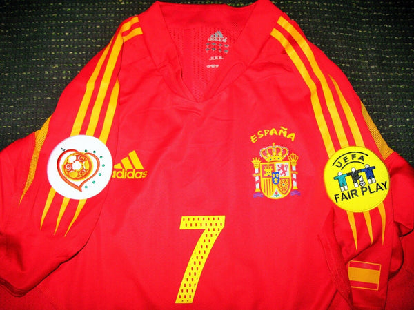 Raul Spain PLAYER ISSUE 2004 EURO Jersey Camiseta Espana Shirt Trikot L - foreversoccerjerseys