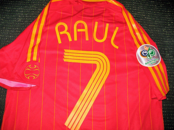 Raul Spain PLAYER ISSUE 2006 WORLD CUP Jersey Camiseta Shirt Espana S - foreversoccerjerseys