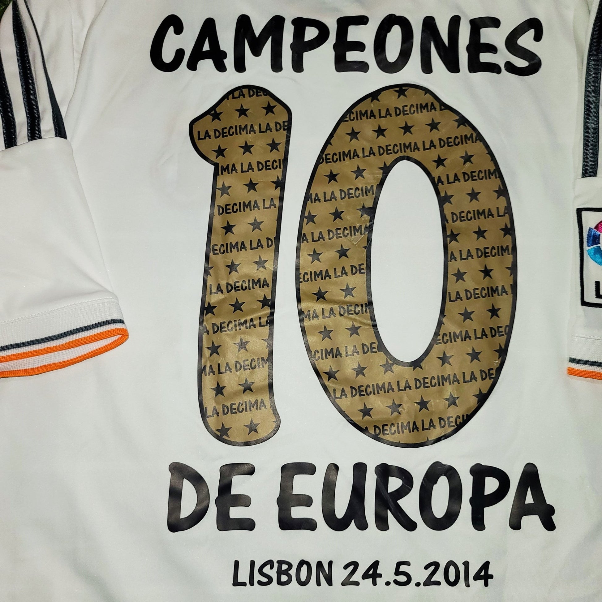 Real Madrid 2013 2014 UEFA CHAMPIONS CELEBRATORY Jersey Camiseta Shirt L SKU# Z29356 foreversoccerjerseys