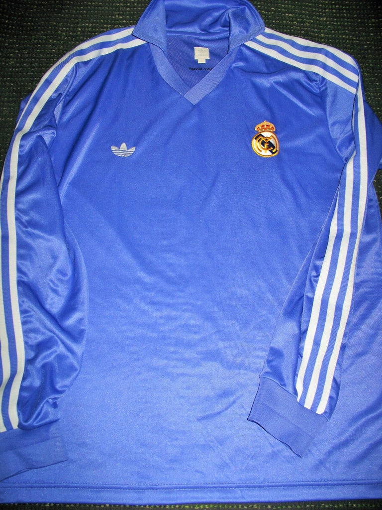 Real Madrid Adidas Originals Retro Purple Jersey Camiseta Shirt Maglia L - foreversoccerjerseys