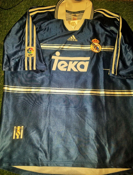 Redondo Real Madrid Blue 1998 1999 Jersey Shirt Camiseta Maglia XL - foreversoccerjerseys