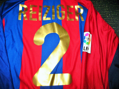 Reiziger Barcelona 2001 2002 MATCH WORN Jersey Shirt Camiseta L - foreversoccerjerseys