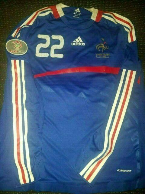 Ribery France 2007 MATCH WORN EURO CUP QUALIFIERS Long Sleeve Jersey Maillot Shirt M - foreversoccerjerseys