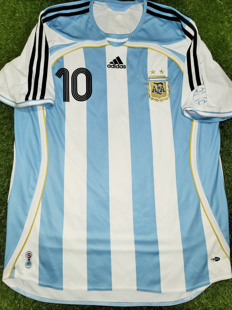 Ineficiente elegante Aclarar Riquelme Argentina 2006 2007 COPA AMERICA Home Adidas Jersey Shirt Cam –  foreversoccerjerseys