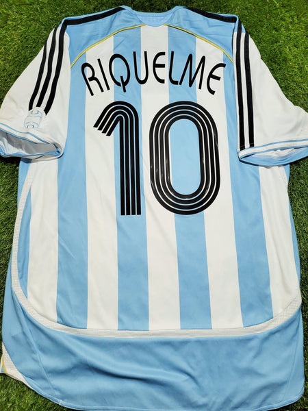 Riquelme Argentina 2006 2007 COPA AMERICA Home Adidas Jersey Shirt Camiseta L SKU# 739802 AZB001 foreversoccerjerseys